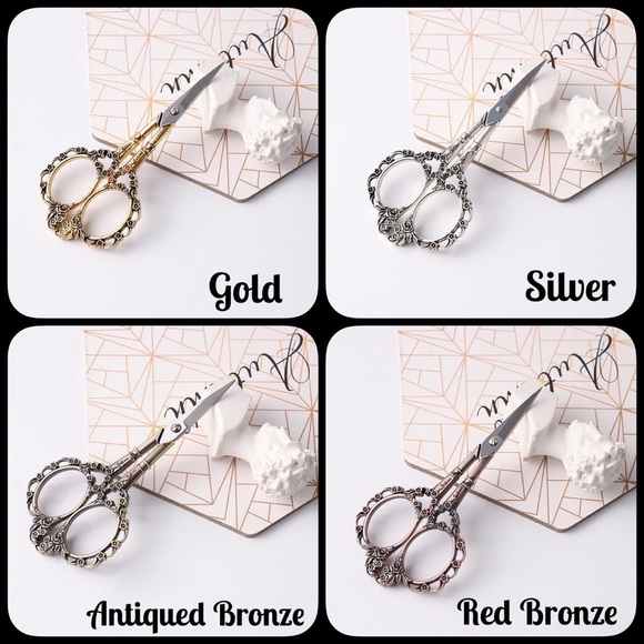 Classic European Scissors, Vintage Floral Pattern, 4 Colors - Picture 8 of 16